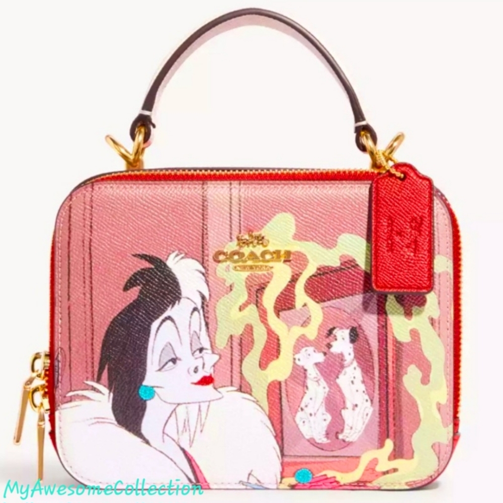 COACH X Disney| Limited Edition Villains -  Cruella Box Crossbody New!
